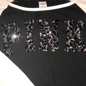 VICTORIA SECRET PINK rhinestone embellished top